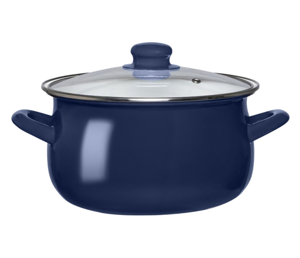 Altom Garnek emaliowany 20 cm 2,7 l pokrywka granat indukcja - 1611113 - zdjęcie
